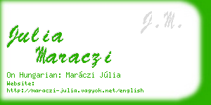 julia maraczi business card